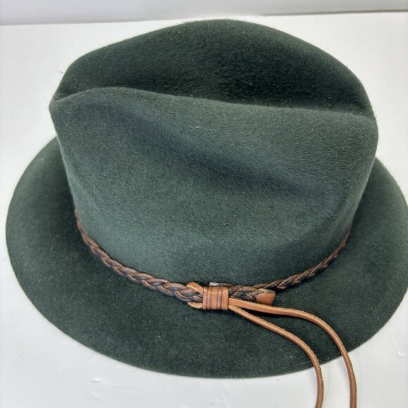 Robert Hall Magill Hat Mfg. Montreal Que Green Genuine Fur Felt Hat 6 7/8 fedora - Picture 14 of 16